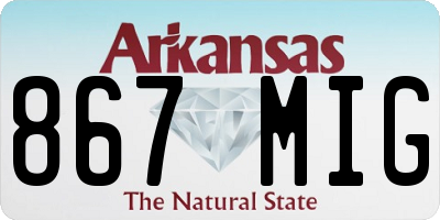 AR license plate 867MIG
