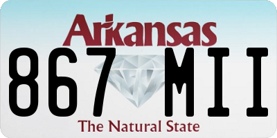 AR license plate 867MII