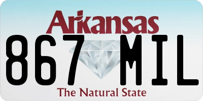 AR license plate 867MIL