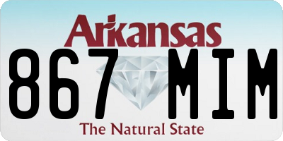 AR license plate 867MIM