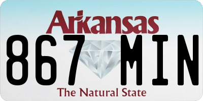 AR license plate 867MIN