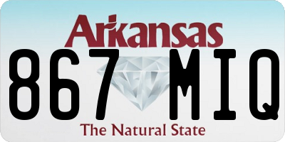 AR license plate 867MIQ