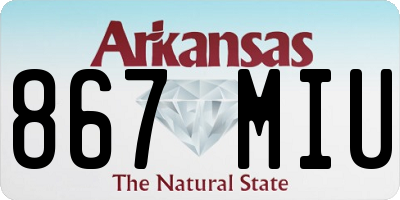 AR license plate 867MIU