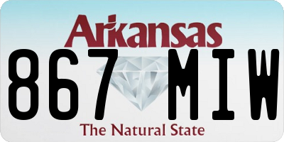 AR license plate 867MIW