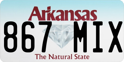 AR license plate 867MIX