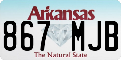 AR license plate 867MJB