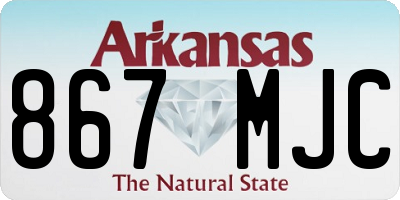 AR license plate 867MJC