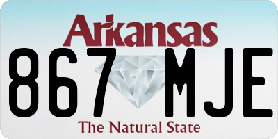 AR license plate 867MJE