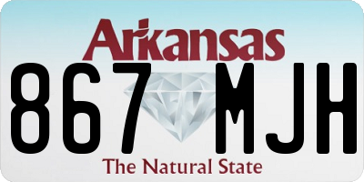 AR license plate 867MJH