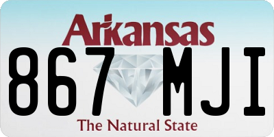 AR license plate 867MJI