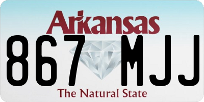 AR license plate 867MJJ
