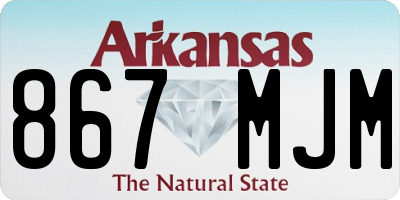 AR license plate 867MJM