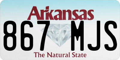 AR license plate 867MJS