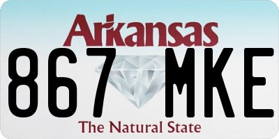 AR license plate 867MKE