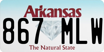 AR license plate 867MLW