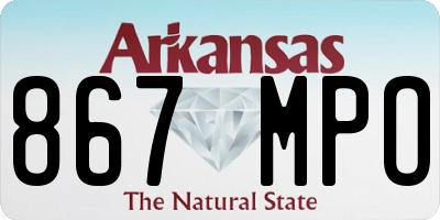 AR license plate 867MPO