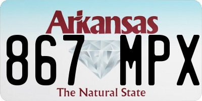 AR license plate 867MPX