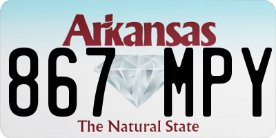 AR license plate 867MPY