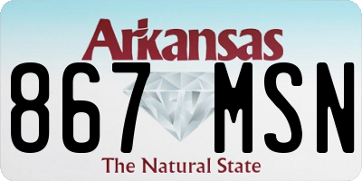 AR license plate 867MSN