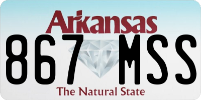 AR license plate 867MSS