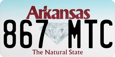 AR license plate 867MTC
