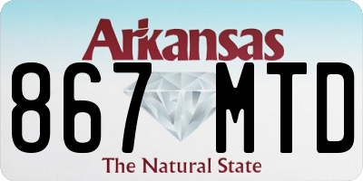 AR license plate 867MTD