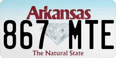 AR license plate 867MTE