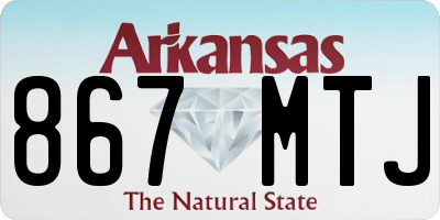 AR license plate 867MTJ