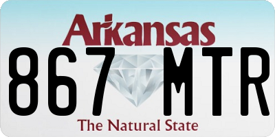 AR license plate 867MTR