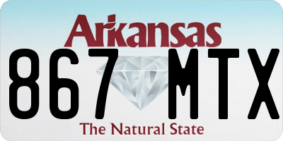 AR license plate 867MTX