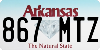 AR license plate 867MTZ