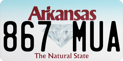 AR license plate 867MUA
