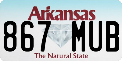 AR license plate 867MUB