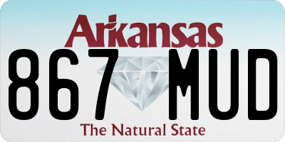 AR license plate 867MUD