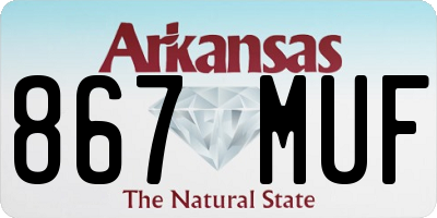 AR license plate 867MUF