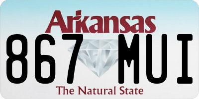 AR license plate 867MUI