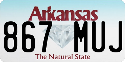 AR license plate 867MUJ