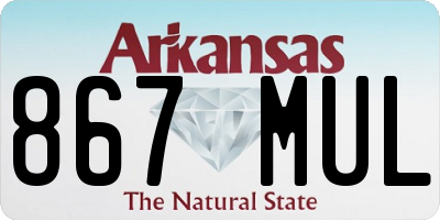 AR license plate 867MUL