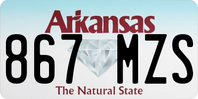 AR license plate 867MZS