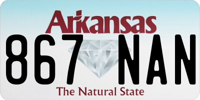 AR license plate 867NAN