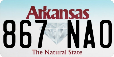 AR license plate 867NAO