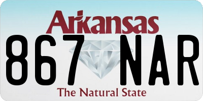 AR license plate 867NAR