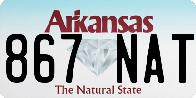 AR license plate 867NAT