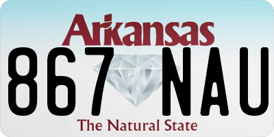 AR license plate 867NAU