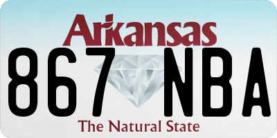 AR license plate 867NBA