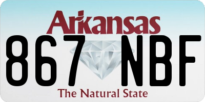 AR license plate 867NBF