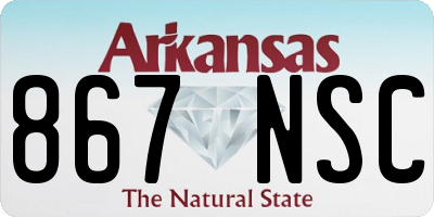 AR license plate 867NSC
