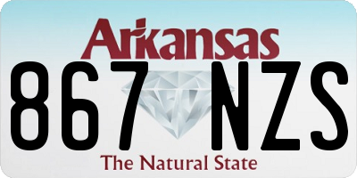 AR license plate 867NZS