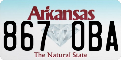AR license plate 867OBA