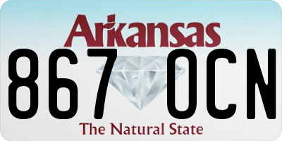 AR license plate 867OCN